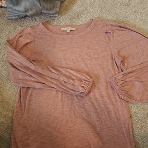 Pleated Balloon Sleeve Top